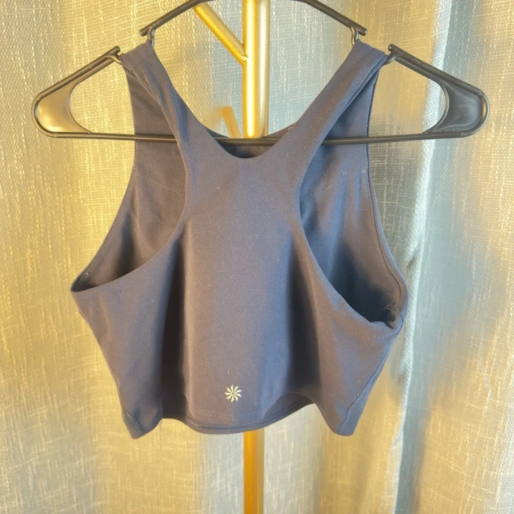 Athleta Conscious Crop Bra Top size Medium in Navy